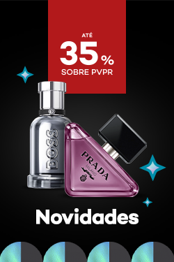 Novidades Perfumes com destaque promocional de 35% obre pre&ccedil;o de Venda ao P&uacute;blico Recomendado
